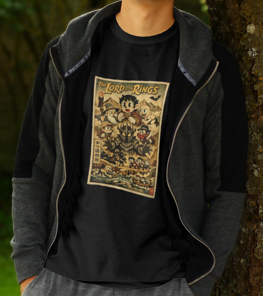 The Lord Of The Rings Middle Earth Tale Cartoon Adventure T-Shirt