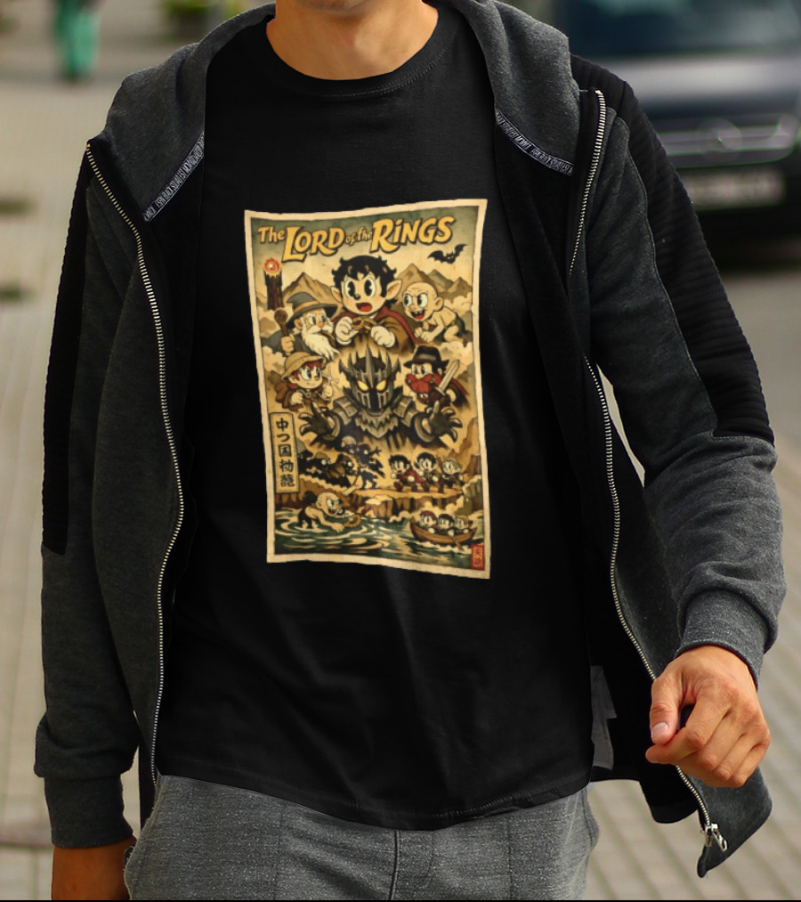 The Lord Of The Rings Middle Earth Tale Cartoon Adventure T-Shirt