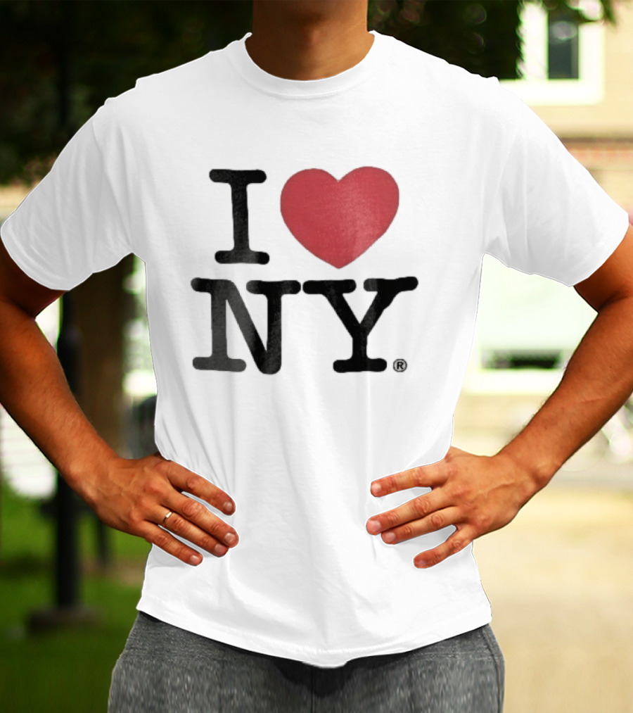 I Love NY Red Heart Black Font T-Shirt