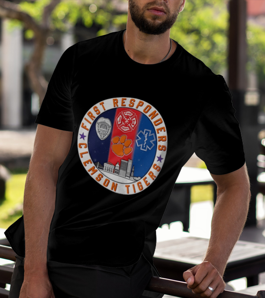 Clemson Tigers First Responders Fire EMS Police Never Forget 9.11 T-Shirt