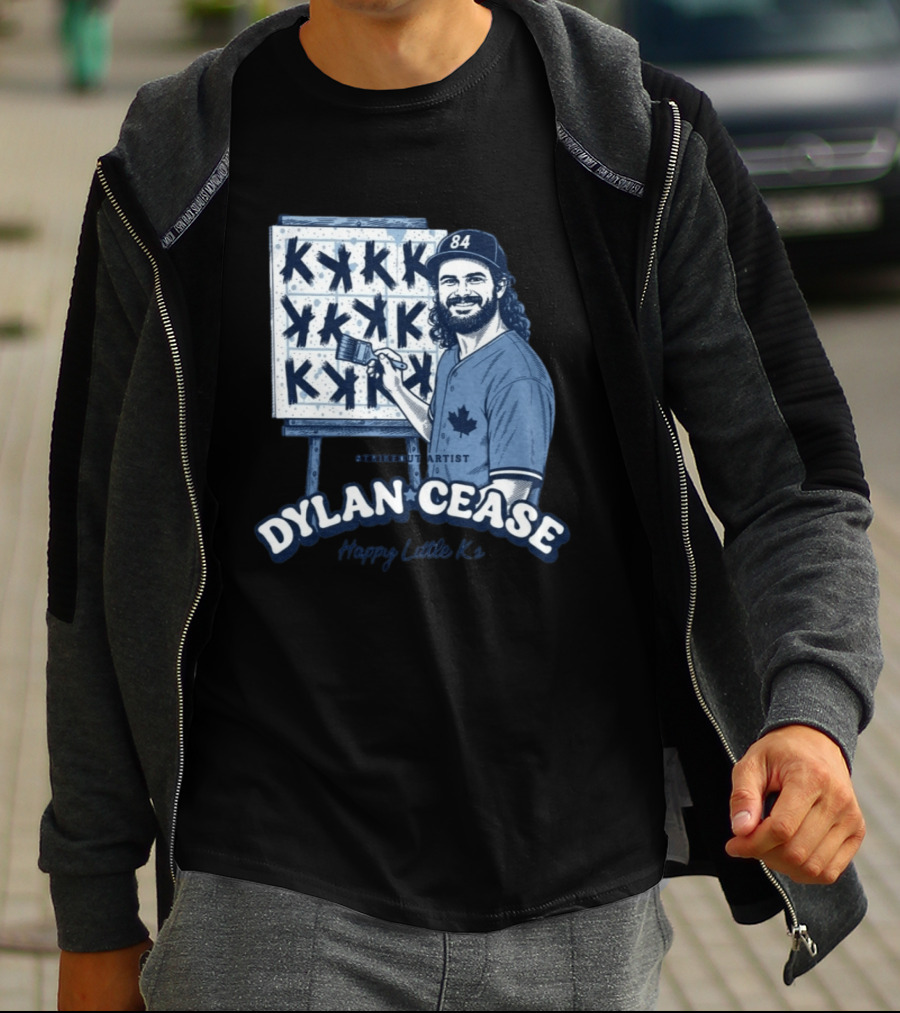 Dylan Cease Blue Jays Strikeout Artist Happy Little K's 84 Cap Maple Leaf T-Shirt