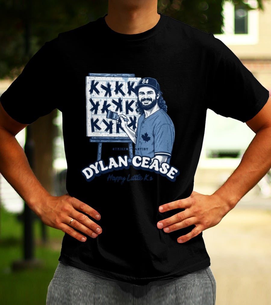 Dylan Cease Blue Jays Strikeout Artist Happy Little K's 84 Cap Maple Leaf T-Shirt