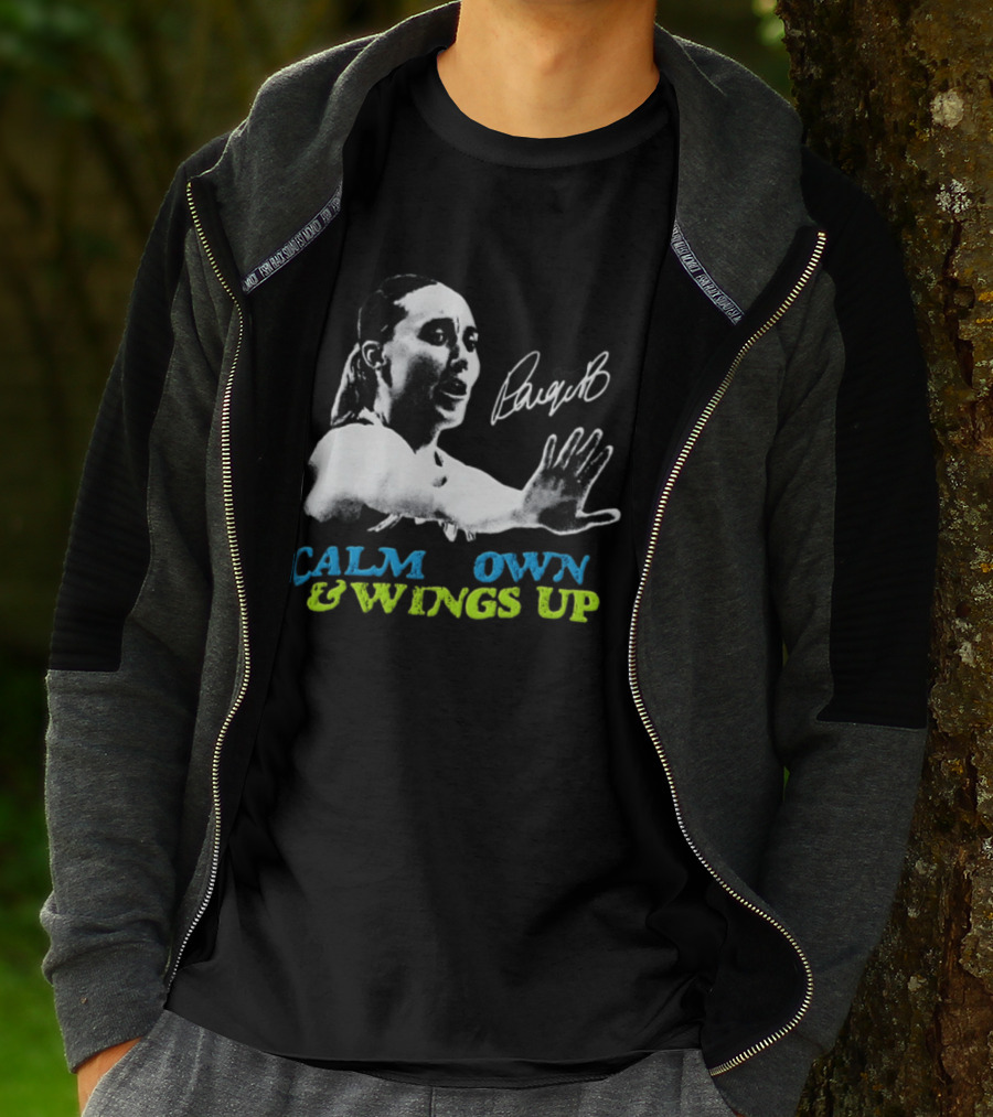 Paige Bueckers Calm Down And Wings Up Dallas Wings WNBA T-Shirt
