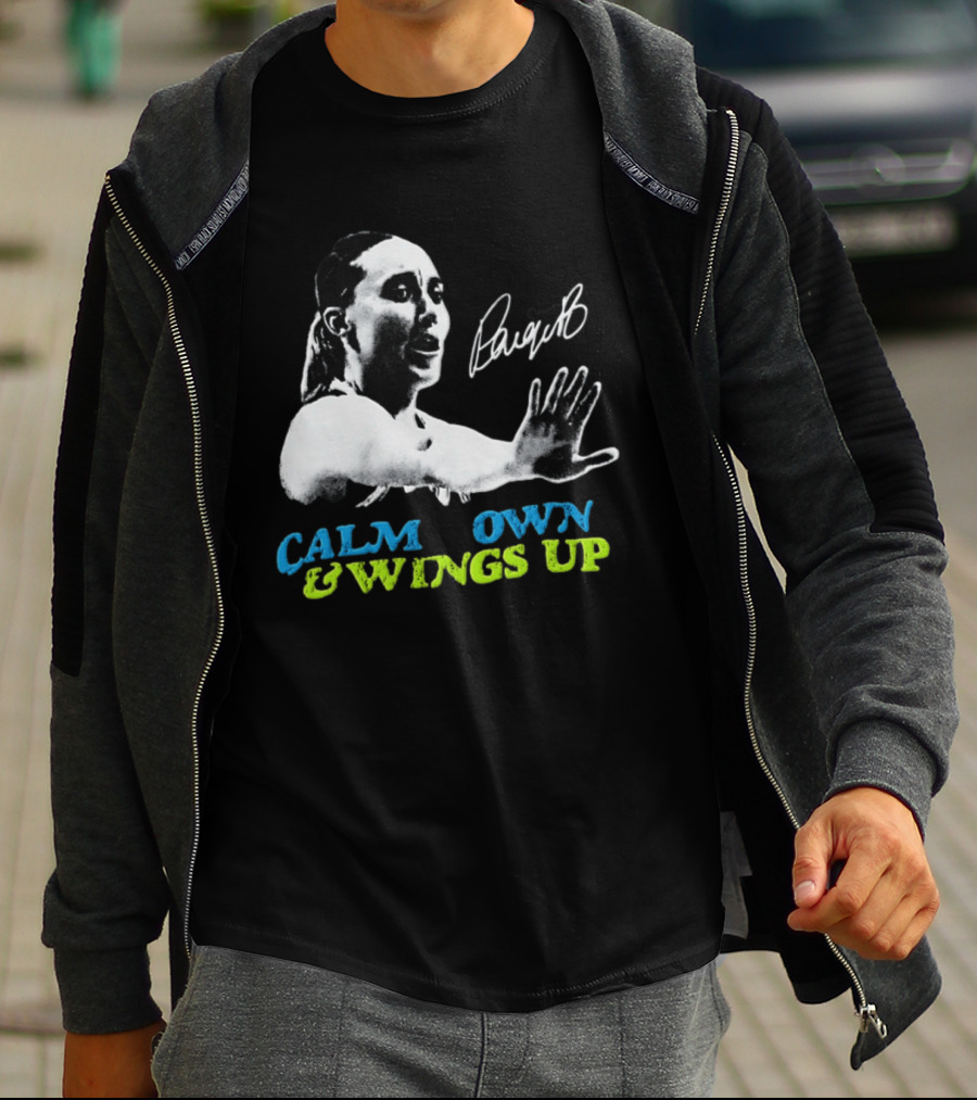 Paige Bueckers Calm Down And Wings Up Dallas Wings WNBA T-Shirt