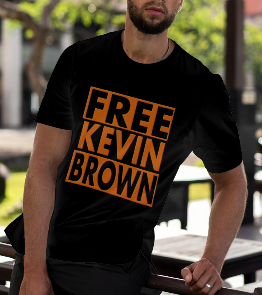 Free Kevin Brown Bold Orange T-Shirt