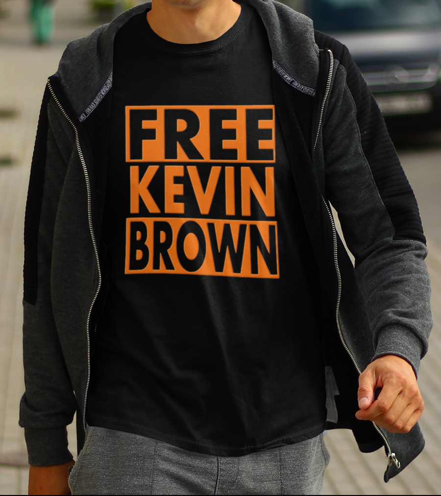 Free Kevin Brown Bold Orange T-Shirt