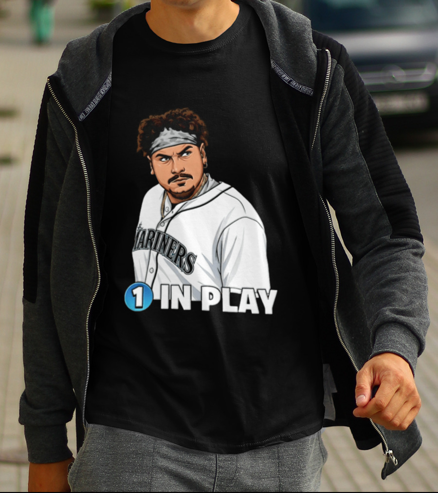 Josh Naylor Mariners 1 In Play Seattle MLB 2026 T-Shirt