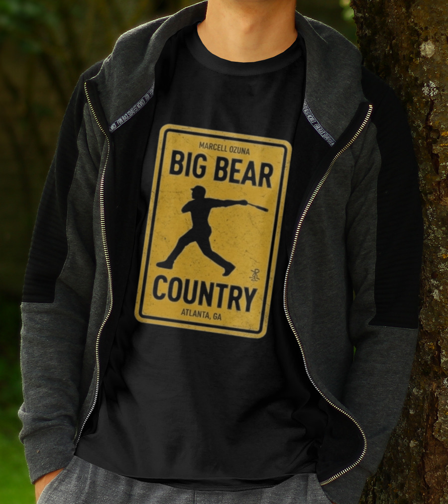 Marcell Ozuna Big Bear Country Atlanta GA Retro Baseball T-Shirt