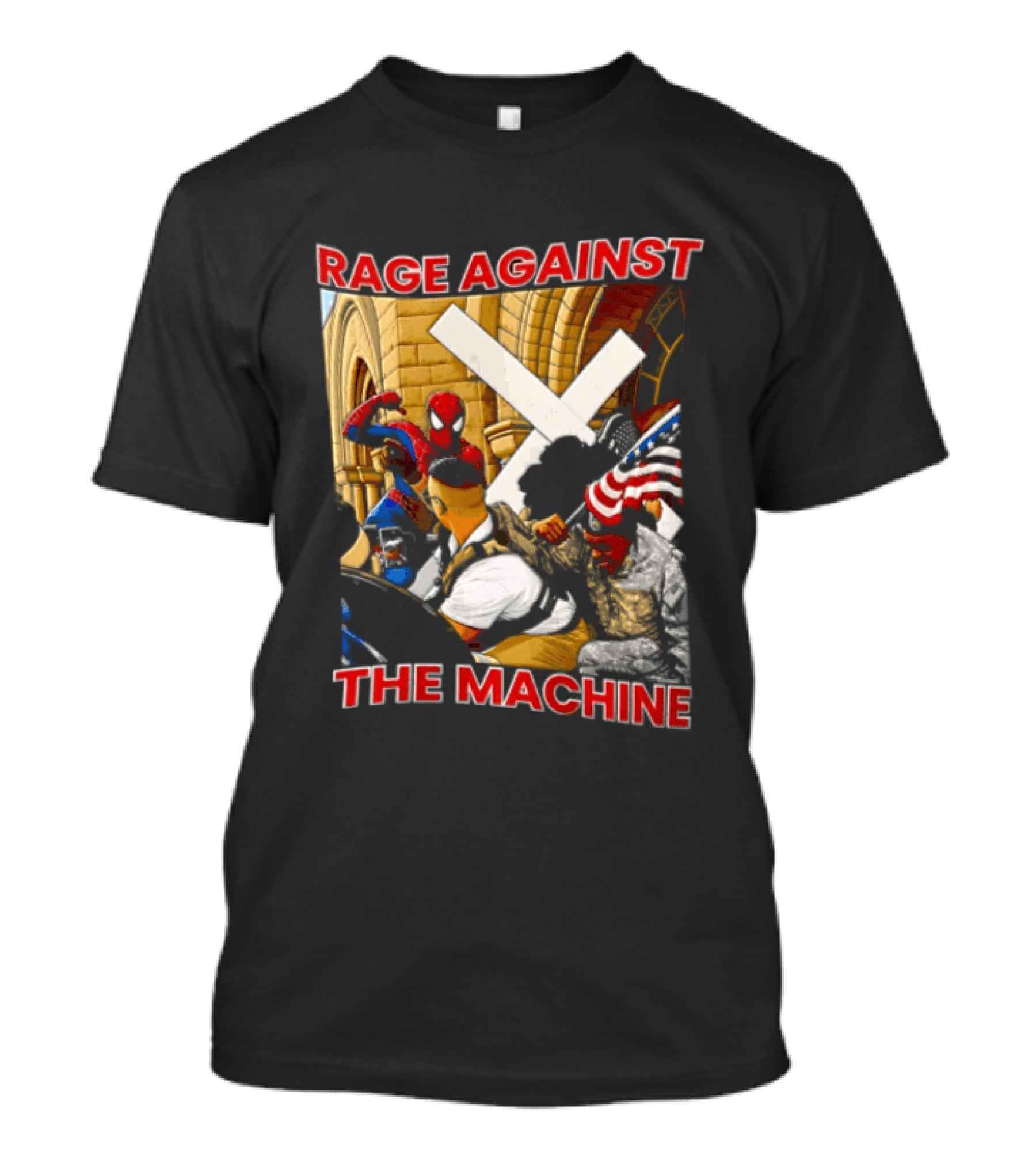 Rage Against The Machine Spider Man Fight Scene T-Shirt
