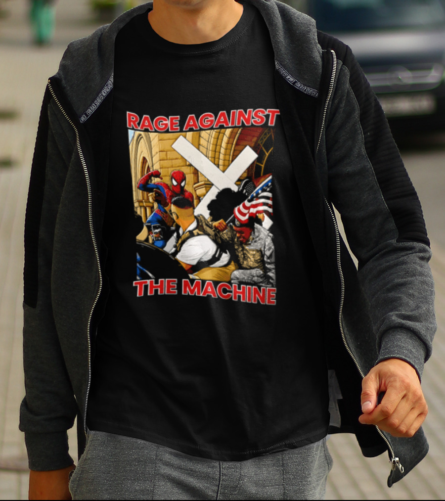 Rage Against The Machine Spider Man Fight Scene T-Shirt