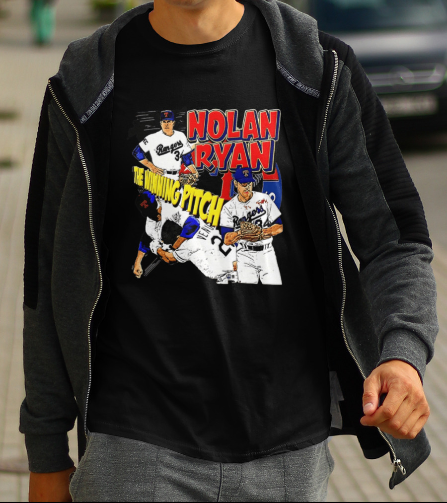 Nolan Ryan Texas Rangers The Winning Pitch Classic Baseball 34 T-Shirt