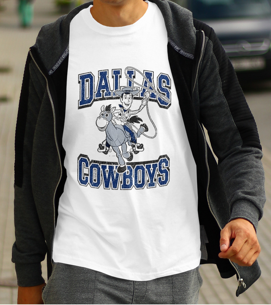 Dallas Cowboys Toy Story Woody Riding Cartoon T-Shirt