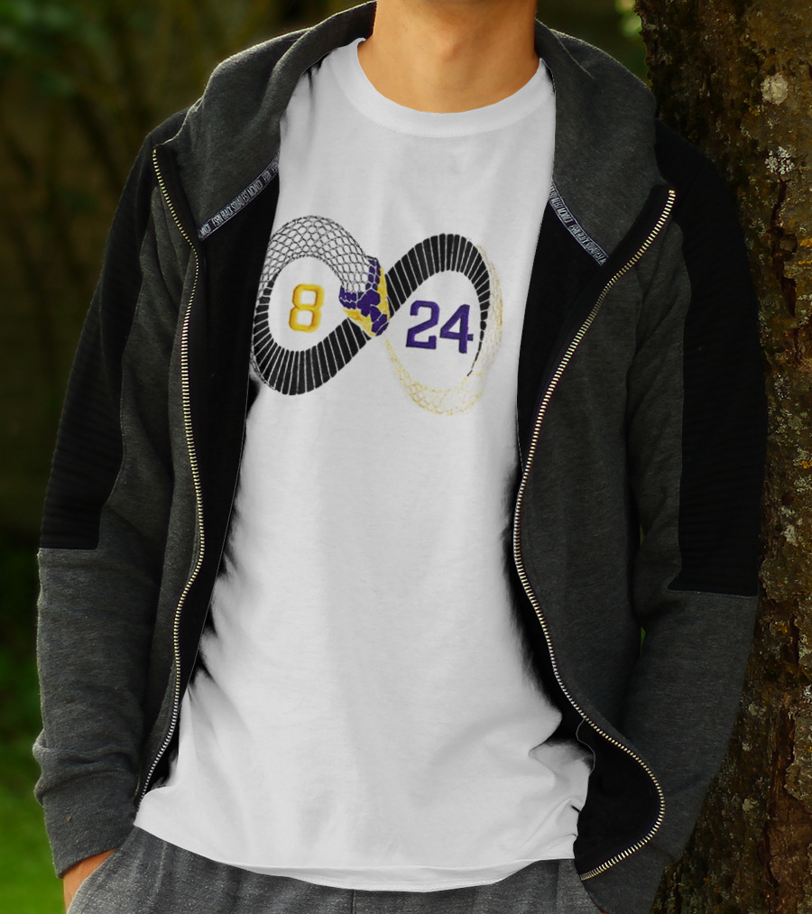 Mamba 8 24 Infinity Kobe Bryant Lakers Basketball Snake Net T-Shirt