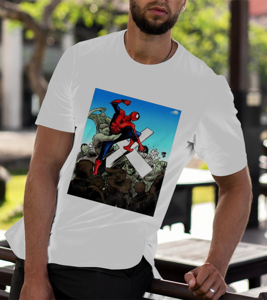 Never Give Up Spider Man Punch Nazis Minnesota Police T-Shirt