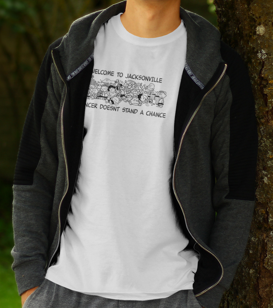 Peanuts Gang Welcome To Jacksonville Cancer Doesn't Stand A Chance T-Shirt