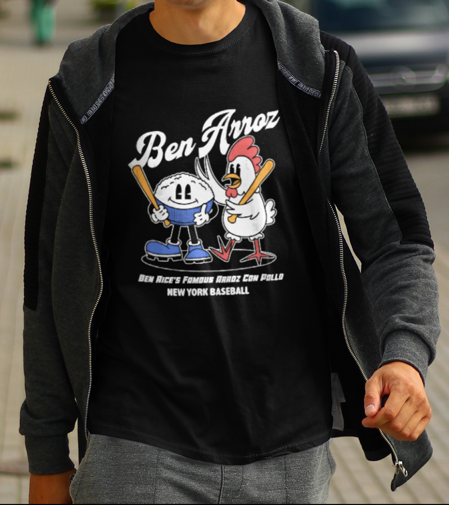 Ben Arroz Famous Con Pollo New York Baseball Cartoon Chicken Bowl T-Shirt