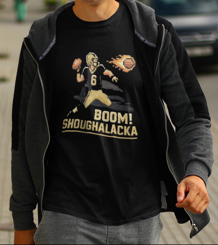 Boom Shoughalacka Football Player Action Burst T-Shirt