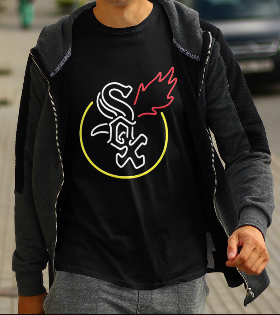 Chicago White Sox Neon Style Flame T-Shirt