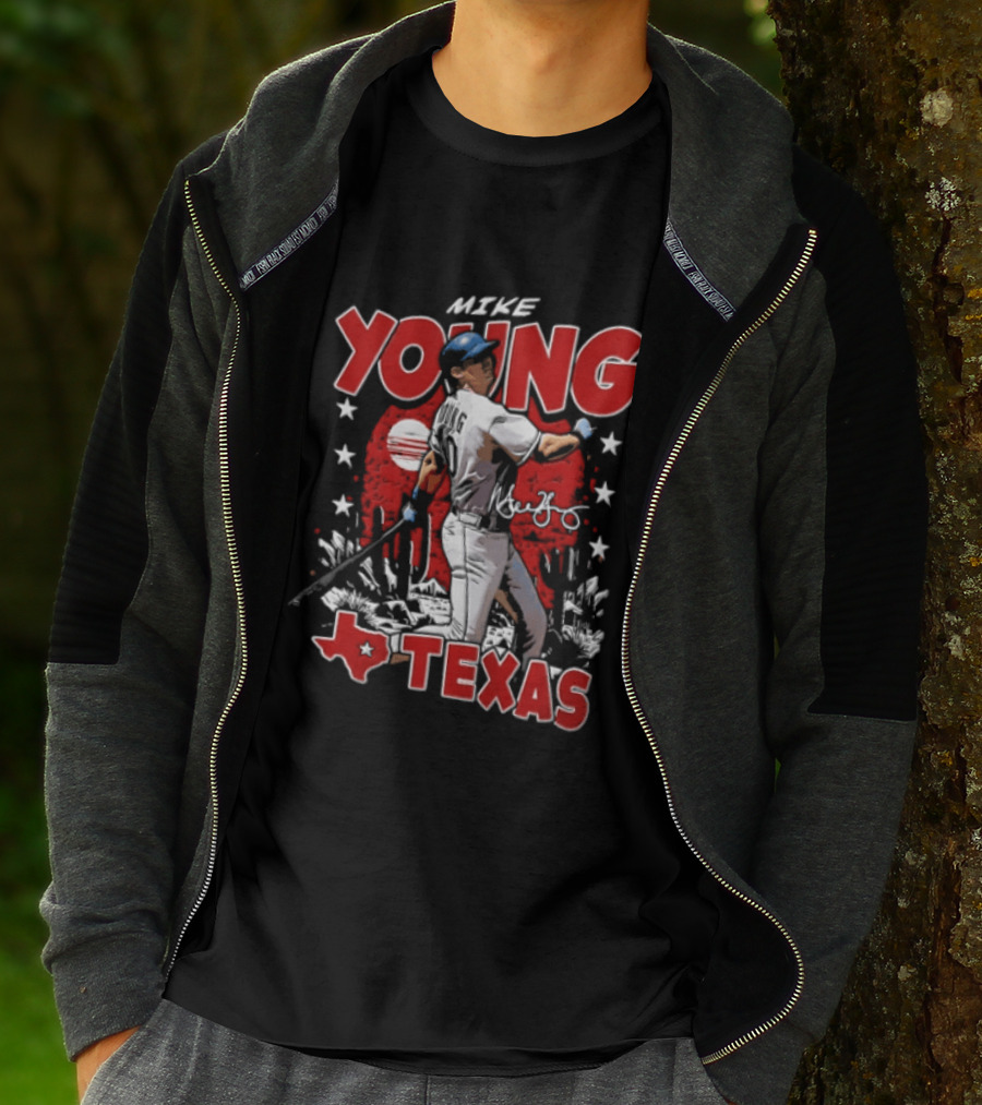 Mike Young Baseball Texas Red T-Shirt