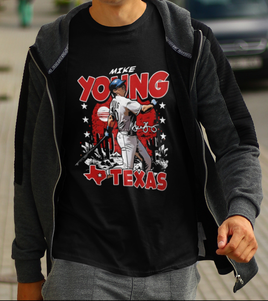 Mike Young Baseball Texas Red T-Shirt