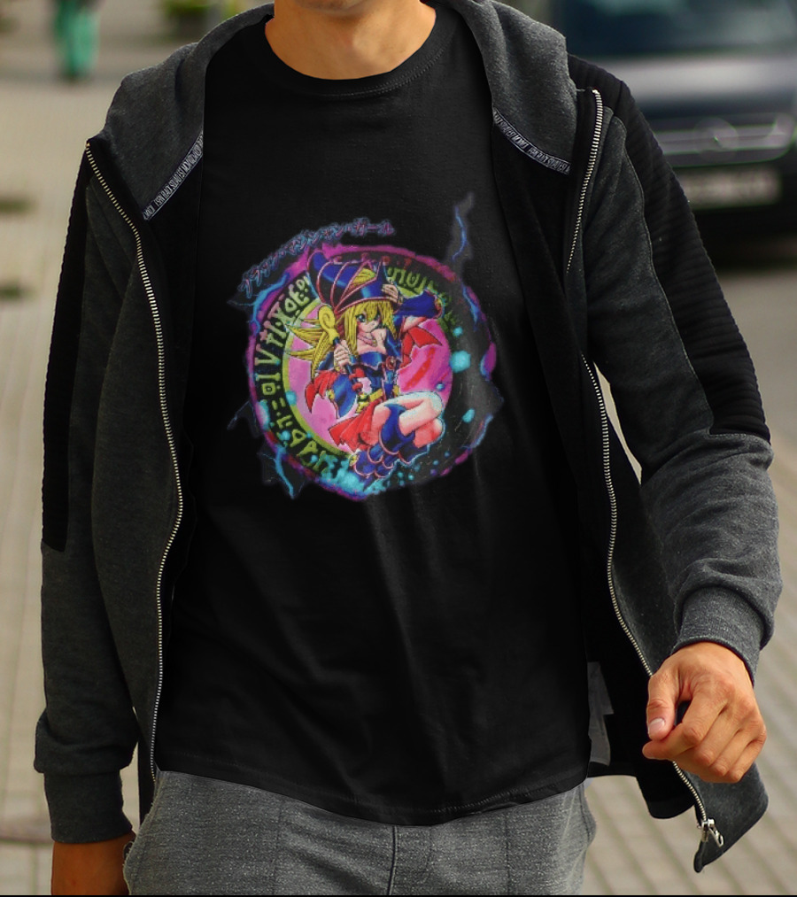 Dark Magician Girl Anime Spellcaster Magic Circle Wand T-Shirt