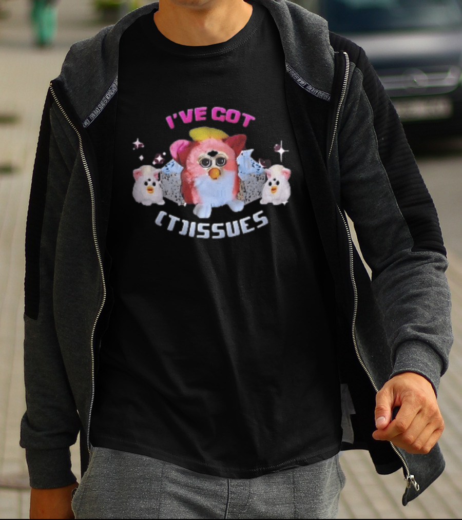 I've Got Issues Pink Furby Between Tissue Boxes Baby Furbies T-Shirt