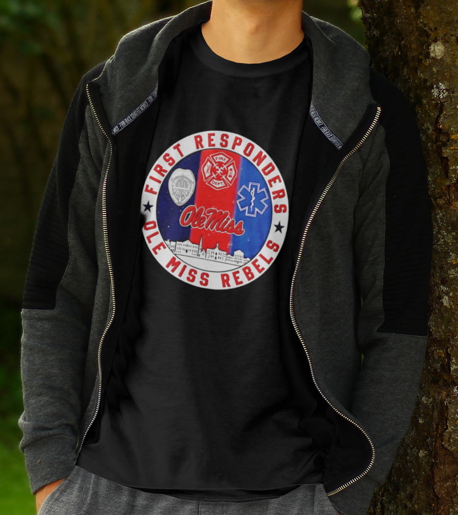 Ole Miss Rebels First Responders Police Fire Dept EMS 2026 T-Shirt