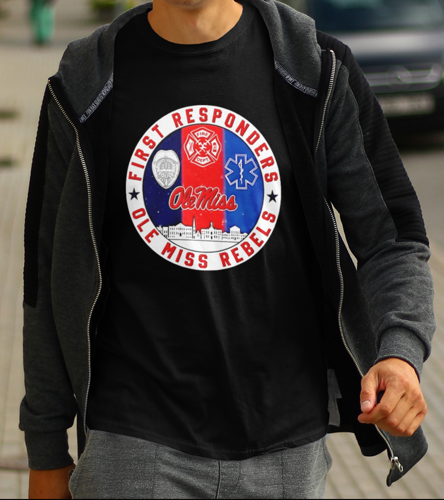 Ole Miss Rebels First Responders Police Fire Dept EMS 2026 T-Shirt
