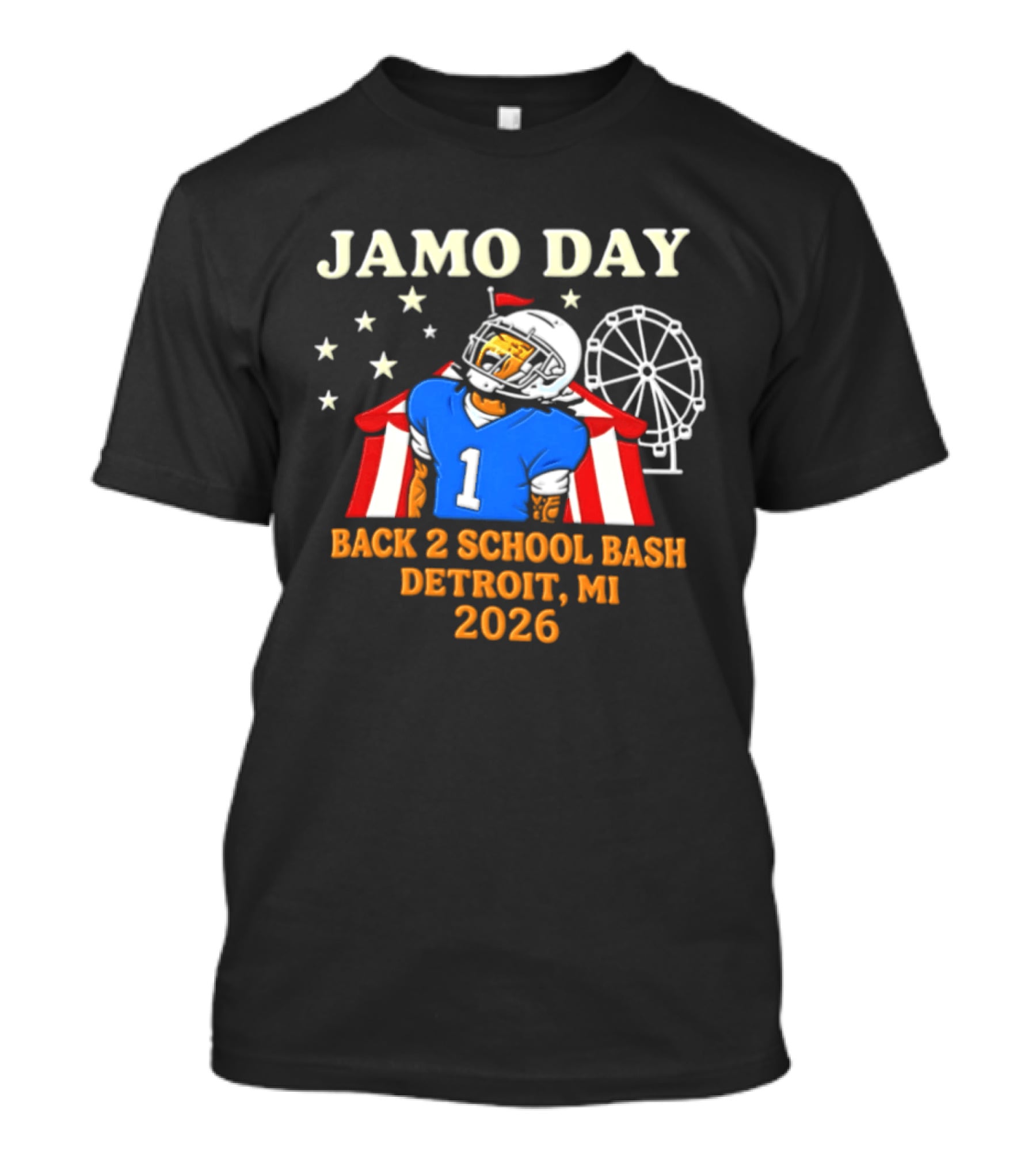 Jamo Day Back 2 School Bash Detroit MI 2026 Football Carnival Event T-Shirt