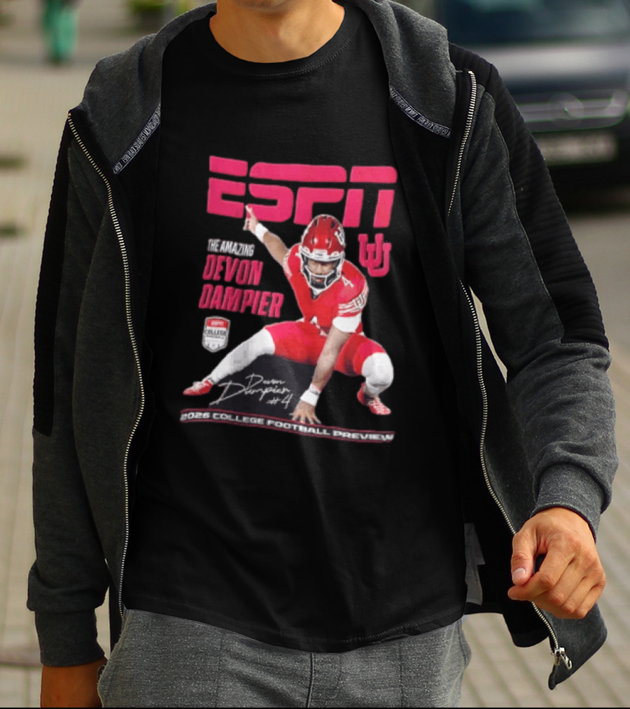 ESPN The Amazing Devon Dampier 2026 College Football Preview T-Shirt