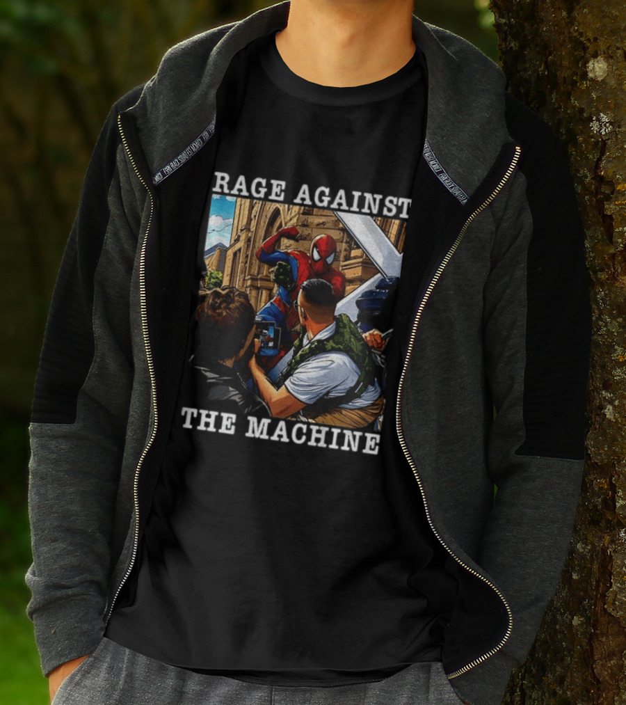 Rage Against The Machine Spider Man Bold Street Art Scene T-Shirt
