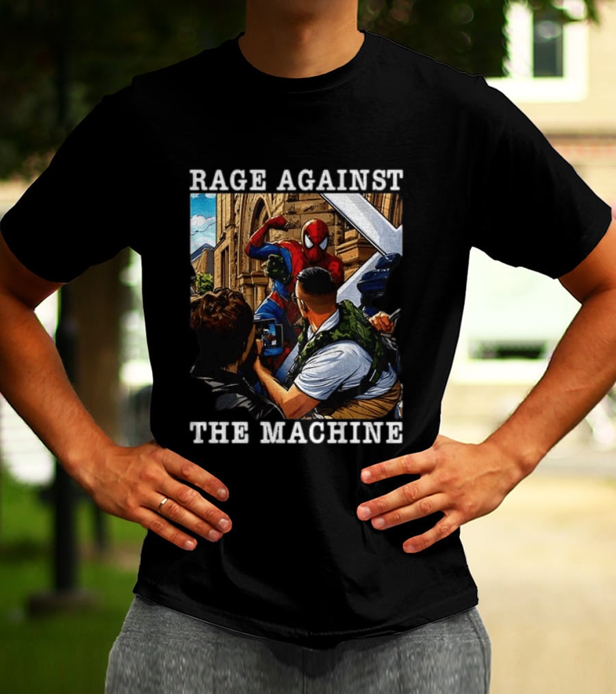Rage Against The Machine Spider Man Bold Street Art Scene T-Shirt