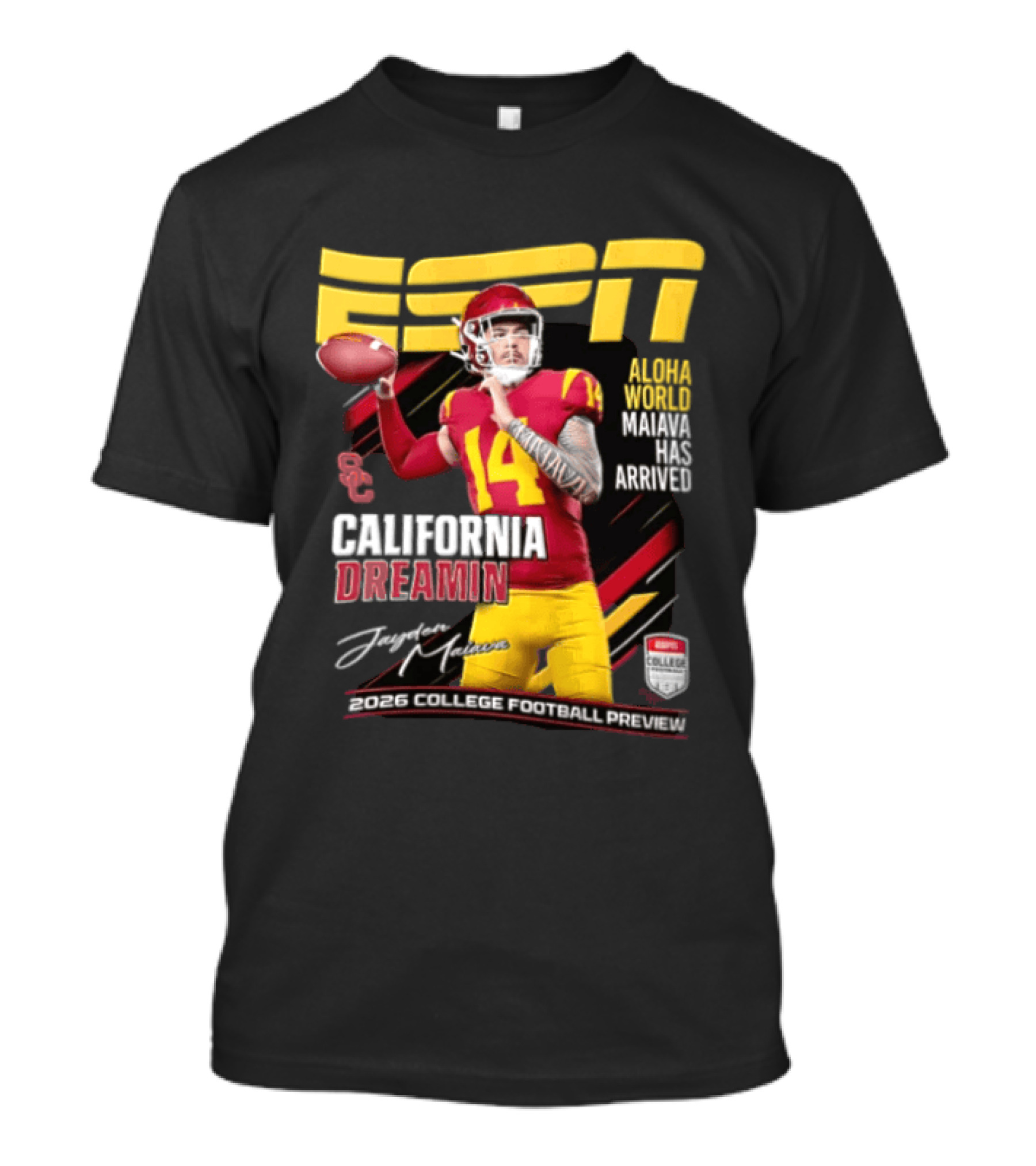 ESPN California Dreamin Jayden Maiava 2026 College Football Preview T-Shirt