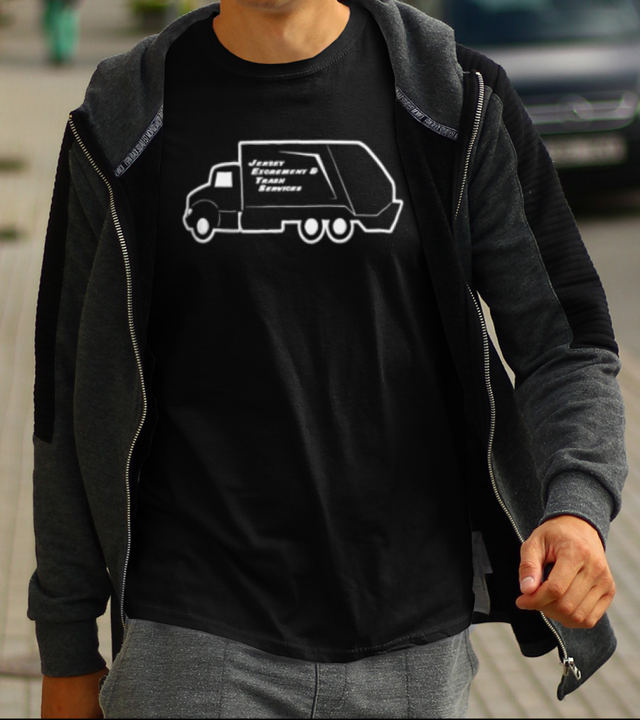 Jersey Excrement Trash Services Garbage Truck T-Shirt