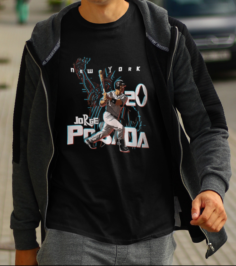 Jorge Posada New York Baseball 3D 20 Yankees T-Shirt