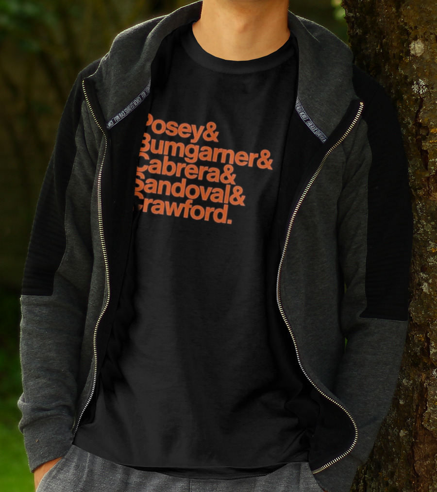 San Francisco Giants Posey Bumgarner Cabrera Sandoval Crawford Legends T-Shirt