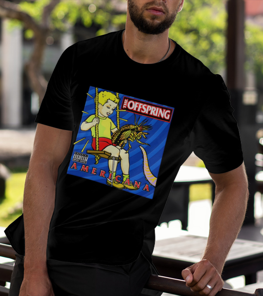 The Offspring Americana Album Cover Kid Holding Lobster Tentacle Explicit Content T-Shirt