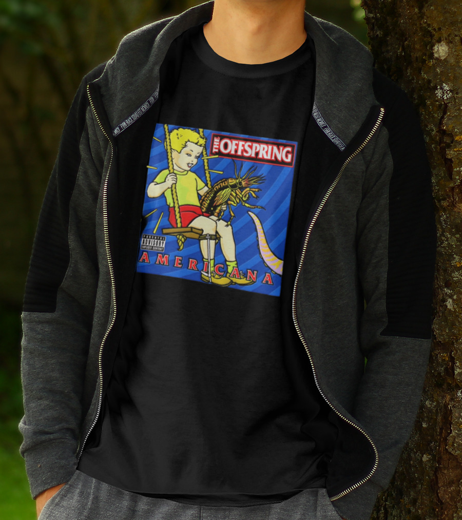 The Offspring Americana Album Cover Kid Holding Lobster Tentacle Explicit Content T-Shirt