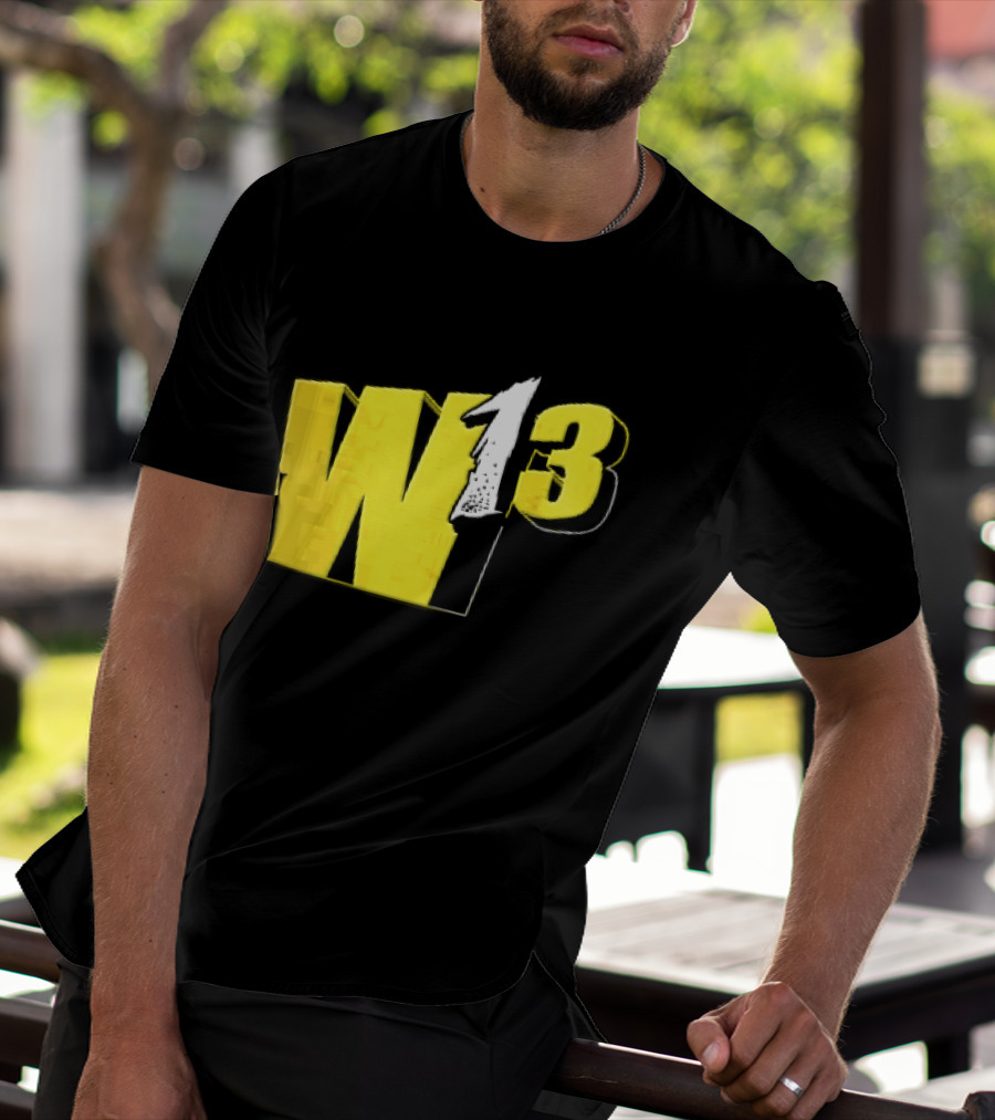 W13 Yellow 3D Bold Number T-Shirt