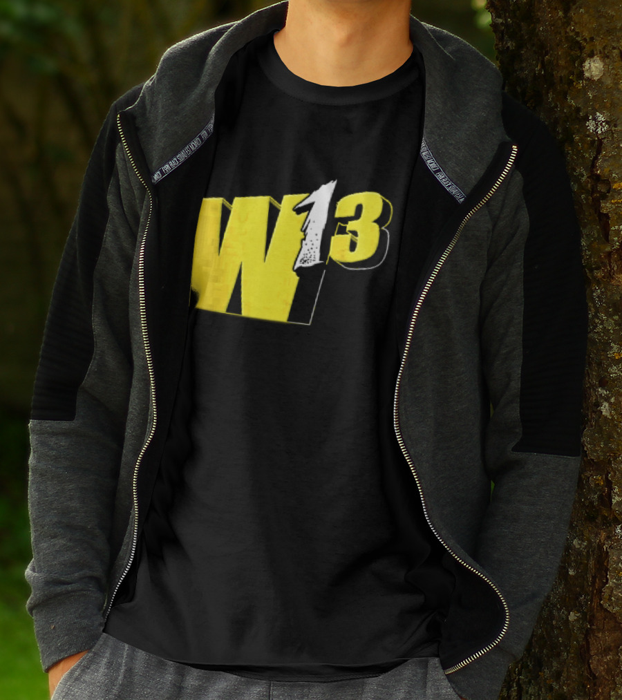 W13 Yellow 3D Bold Number T-Shirt