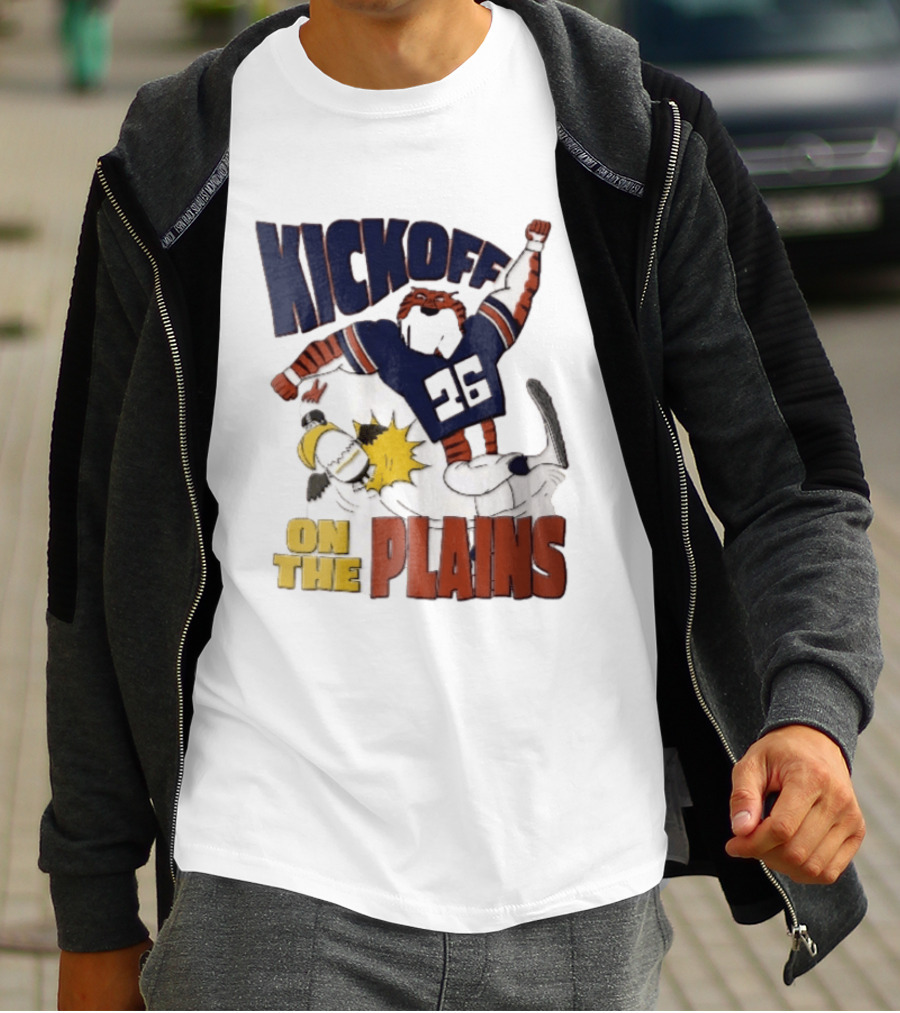 Kickoff On The Plains Auburn Tigers Southern Miss Cartoon Kicking Eagle T-Shirt