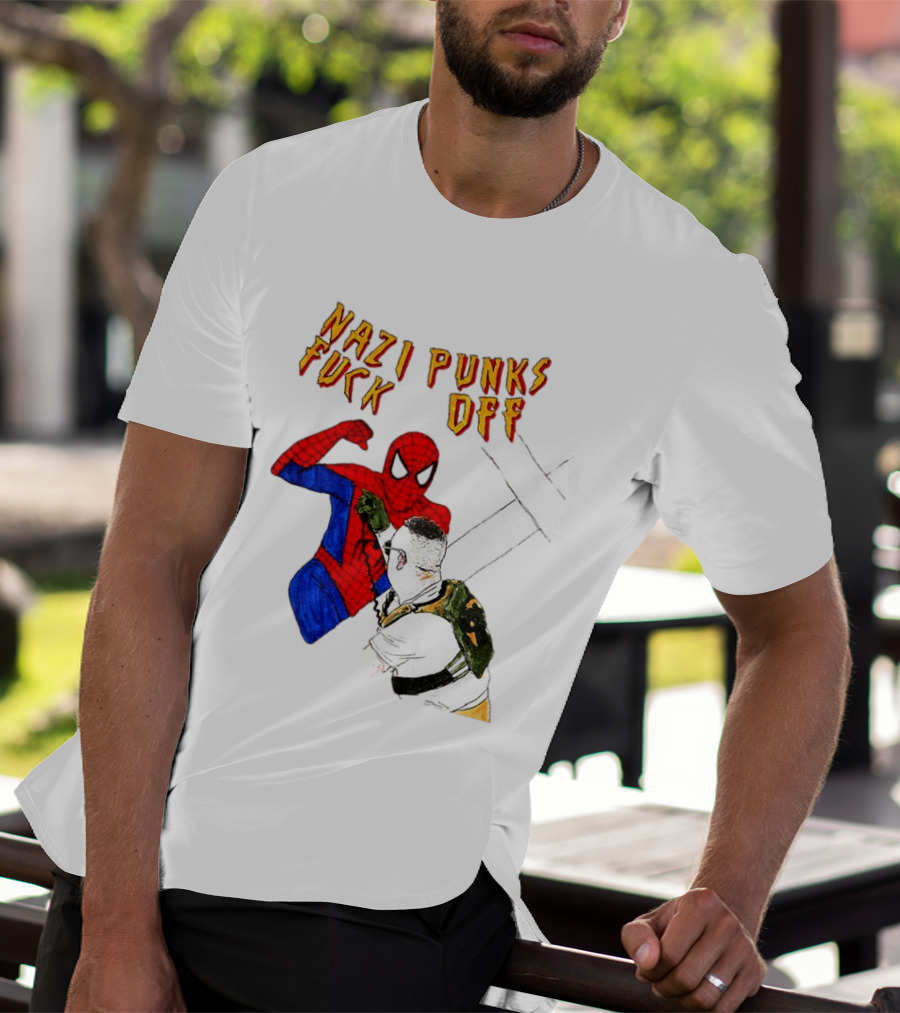 Nazi Punks Fuck Off Spider Man Punching T-Shirt