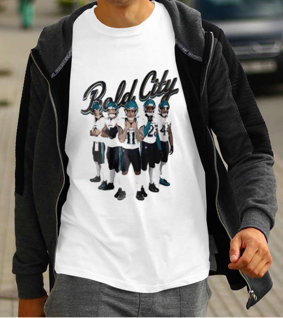 Bold City Jacksonville Jaguars Five Players Collage T-Shirt