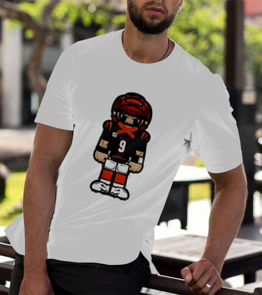 Joe Burrow Cincinnati Bengals 9 Chibi Football 2026 T-Shirt