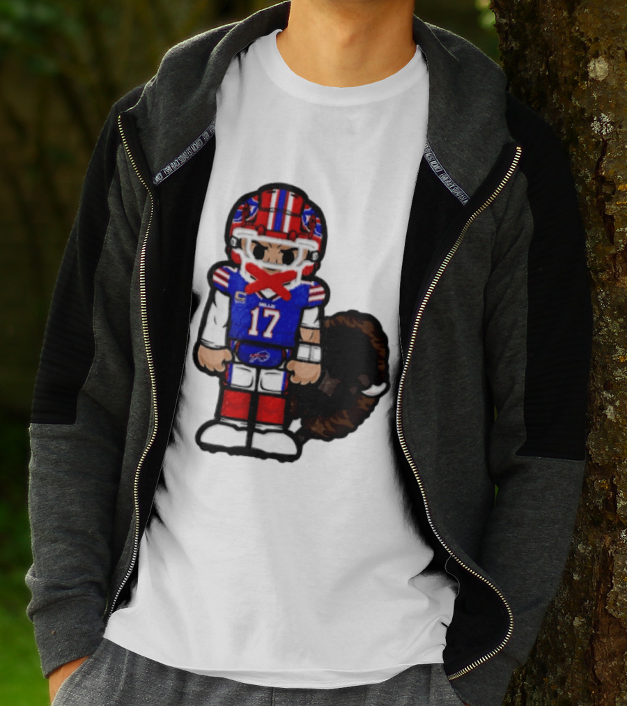 Josh Allen Buffalo Bills 17 Chibi Football 2026 T-Shirt