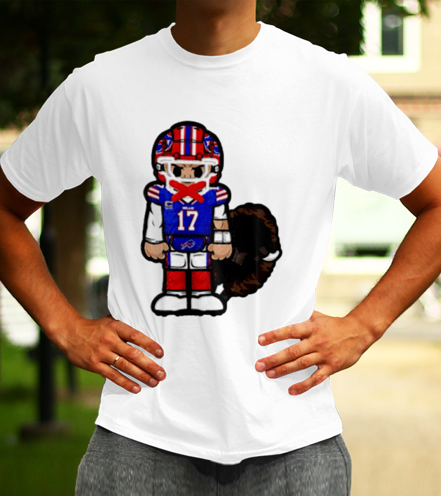 Josh Allen Buffalo Bills 17 Chibi Football 2026 T-Shirt