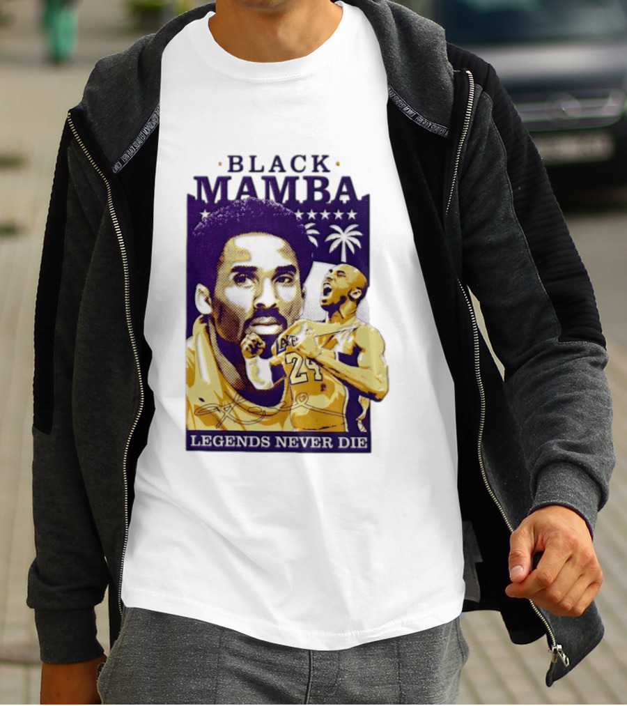 Kobe Bryant Black Mamba Legends Never Die Los Angeles Lakers 24 NBA Basketball T-Shirt