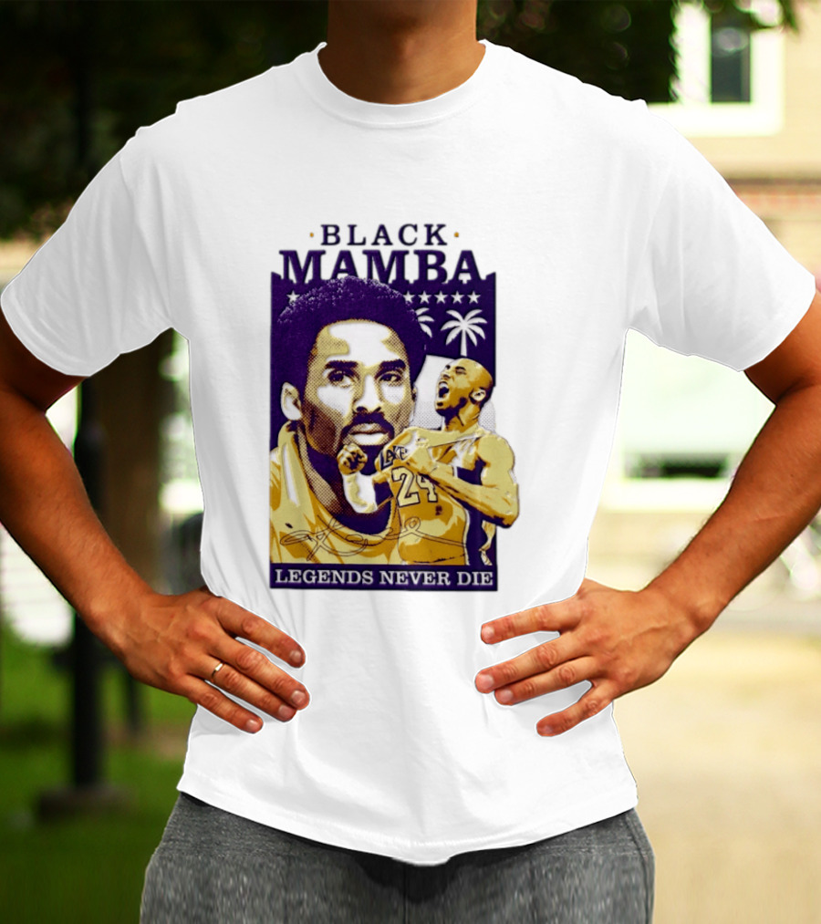 Kobe Bryant Black Mamba Legends Never Die Los Angeles Lakers 24 NBA Basketball T-Shirt