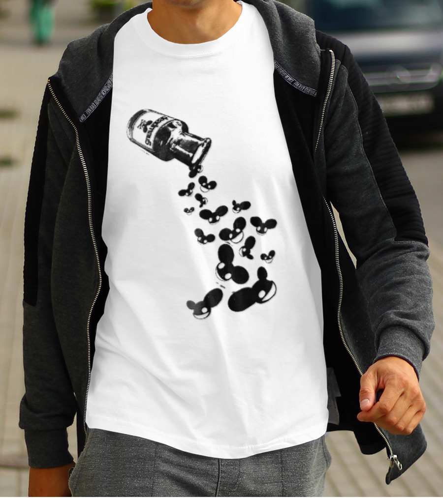 Deadmau5 Tipped Glass Medicine Bottle Mouse Head Spill T-Shirt