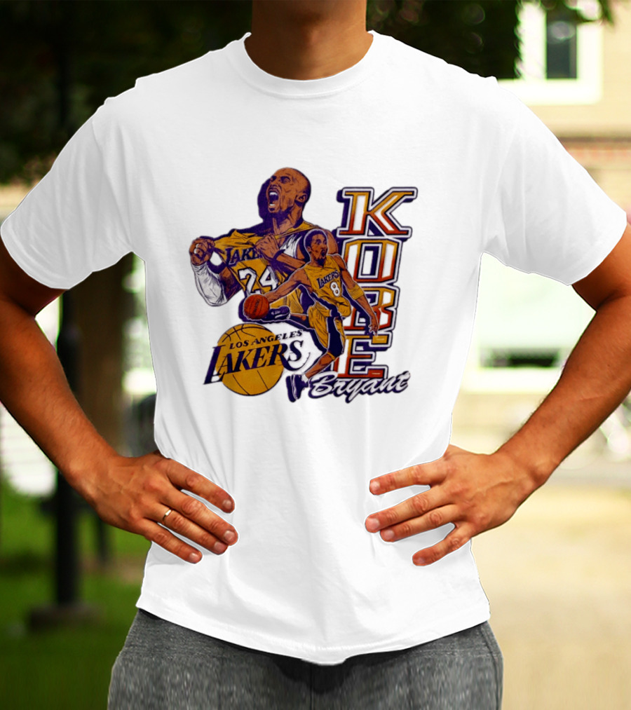 Kobe Bryant Los Angeles Lakers Basketball Scream Dynamic 24 And 8 Lakers T-Shirt